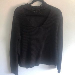 Missguided cut-out crop sweater